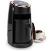 Irishom Caffettiera Elettrica Greca da 600 W con Vapore, Capacità 3-5 Tazze, Design Compatto, Serbatoio da 0,5 l, Montalatte per Latte Macchiato e Cappuccino