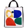 Kate Spade New York Simpatica borsa per il pranzo da donna, grande capacità, contenitore per il pranzo per adulti con fodera interna isolante termica argento e tasca portaoggetti, vanga colorblock