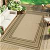 Famibay Tappeto da Esterno 120x170cm Tappeto Esterno Terrazza Lavabile Antiscivolo Juta Tappeti da Esterno per Terrazza Balcone Giardino Soggiorno Marrone