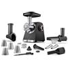 Bosch MFWS660B - Tritacarne serie 6, 3,5 kg/min., 2 dischi forati (3 & 8 mm), spremiagrumi, 2 livelli, 10 J garanzia motore, ingranaggi planetari, nero