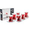 GOSOYO Set di bicchieri da tè e piattini turchi (12 pezzi), tazze da tè persiane arabe (4oz/120ml (12 Pcs)