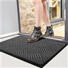 Tutamaz Zerbino per esterni, 45 x 75 cm, antiscivolo, con superficie assorbente, impermeabile, per porta di casa, ingresso, balcone, grigio