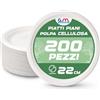 G.M. DISTRIBUZIONE 200 Piatti Rotondi Piani 22 cm Bianchi in Polpa di Cellulosa, Compostabili e Biodegradabili, Adatti al Microonde, per Pranzo Cena Catering