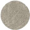 Teppium Moderno Tappeto Salotto 200 cm Rotondo Natura - Shaggy Tappeto per scendiletto Camera da Letto, Cucina y Soggiorno - Tappeto Morbido y Fluffy, Monocromatico, facile manutenzione