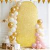 3E Home Copertura per sfondo ad arco con paillettes dorate, 1,8 m, scintillante copertura per matrimoni, baby shower, feste di compleanno, eventi, ricevimenti