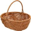 rockible Cestino da Picnic Intrecciato di con Manico, Regalo Pratico, Leggero, Durevole e Facile da trasportare, Cestino per