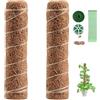 Ychostamp 2 pali di muschio, bastoncini di muschio da 30,5 cm per piante monstera, pali di muschio per piante rampicanti da interni, bastoncini di cocco per piante in vaso