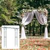 COSTWAY Pergolato a Arco da Giardino, Pergola da Esterno Decorativa in Metallo per Piante Rampicanti, Arco da Esterno per Feste, Matrimonio (Verde, Modello 2)