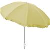 INDA-Exclusiv Ombrellone da spiaggia, da campeggio, da giardino, pieghevole, in poliestere, Ø 1,80 m, protezione UV, colore: beige