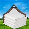 DGSFES Telo Ombreggiante Bianco per Serra con Occhielli, 85% Protezione UV 5mx10m,Rete ombreggiante Traspirante HDPE,Protezione Solare per Giardino e Balcone