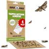 Super Ninja Trappole Antitarme Alimentari Confezione da 4 - Trappola Anti Tarme Alimentari a Feromoni Altamente Efficaci - Ideali per Cucina, Dispensa & Credenza - Durata fino a 3 Mesi