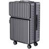 KeepGoon set di valigie, set 2 valigie con 4 ruote e lucchetto TSA, set valigie rigide in ABS, trolley, manico telescopico (Nero)