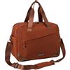 Cabin Max Manhattan - Borsa sottosella 40 x 30 x 20 40 x 20 x 25 per Ryanair, WizzAir, Easyjet, borsa da cabina con tasca tecnica imbottita, scomparto con serratura e cinghie versatili, castano