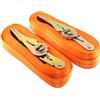 Medifier 2pcs Ratchet Tie Down Strap retrattile Heavy Duty Ratcheting Cargo Cinghie di 3M Lungo 25MM Larghezza 800kg Caricamento, Cinghie di tensione regolabili per borsa da trasporto Bagaglio per auto Moto