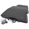 kh Teile Tappetini in gomma adatti per VW Polo 9N (2001-2009), tappetini in gomma inodore, 4 pezzi, colore nero, fissaggio originale incluso nella confezione