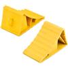 GERUI 2 cunei per auto, cunei in gomma antiscivolo, per auto, rimorchi, roulotte, auto, camper (giallo)