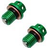 Gnyduw Tappo magnetico di scarico dell'olio per moto da cross Lifan YX Zongshen XR50 da 50 cc-160 cc (verde)