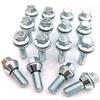 Spot On Bulloni per cerchi in lega Wobbly Variable PCD, zincati, filetto conico M12 x 1,25, testa esagonale 17 mm, lunghezza filettatura 29 mm. Set di 16 bulloni per cerchi