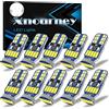 Xnourney 10PCS 194 501 W5W Lampadine LED per auto, 12V 15smd 4014 LED Chipset per luci di lettura auto, luci targa, plafoniere, luci laterali, bianco 6000K