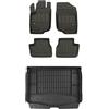 MOTOS Set di tappetini in gomma e tappetini per il bagagliaio per Peugeot 207 2006-2012 Migliorare il comfort di viaggio con tappetino antiscivolo auto 3D- tappetini per tutte le stagioni auto, protez