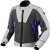 REV'IT! Revit Airwave 4 Giacca tessile da moto, grigio chiaro/blu, XL