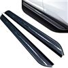 Yucisily 2 pedane laterali per pedane laterali DR Automobiles DR 6.0 2021-2026, pedane laterali in alluminio resistente ShadowLux nero (YYH con staffe)