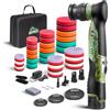 BATOCA S5 Mini Lucidatrice Auto a Batteria Lucidatrice Orbitale e Rotativa | Kit Lucidatura Fari Auto con 2 batterie da 2Ah 6 velocità 2000-5500giri/min Per La Lucidatura e La Cura Dell'auto 25/50/75mm