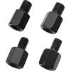 eMagTech 4x Adattatore per specchietti per moto Regolazione altezza In acciaio zincato Riser/Estensore per specchietti per moto Viti da M10 a M8/10 Filettatura LH/RH