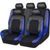 CDDHQFD 9 Pezzi Auto Set Coprisedili per BMW 1 Series 118d F20/118i F20/120d F20 Hatchback 2011-2023 2024, Pelle Set Completo Durevole Traspirante Comfort Impermeabile Protect Accessori,Blue