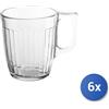 Arc 6x Tazza Mug In Vetro Trasparente , Gran Central, 25Cl