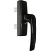 Sivenci - Maniglia Abatibile in Alluminio | Cremonese Quadrata Serie Europea | Maniglia Apertura Interna 2 Lame | 177 x 34 x 64 | Colore Nero | Destra