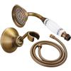Alberta Palmare Docce soffione a mano con Accessorio per il bagno con doccia in ottone antico 8Soffione per doccia a pioggia/Doccia a mano/Tubo flessibile da 150 cm/Valvola ad angolo/Staffa-4