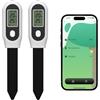 GIEXSMART GIEX Zigbee 3 in 1 - Sensore di umidità del pavimento, confezione da 2, per giardino con misurazione della temperatura e della luce, compatibile con Tuya Smart App & Home Assistant