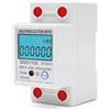 Behogan Contatore elettrico monofase: contatore di corrente digitale LCD 5(80) A, contatore 1 fase, 2 poli, 2P-DIN, con pulsante di reset per montaggio su binari 220/230 V, 50/60 Hz, per ufficio edificio