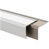 KARAT Profili angolari autoadesivi o preforati con materiale di montaggio - profili angolari (NOVA, acciaio inox opaco, 1000 x 35 x 30 mm, preforati)