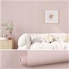 VEELIKE Carta da Parati Telo d'Erba Rosa 40cm x 900cm Strutturato Adesiva Muro Camera da Letto Bambina Cameretta Pellicola per Mobili Soggiorno Rimovibile