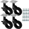 SOTECH set di ruote per mobili BONN Ø 60 mm nero 2 x con e 2 x senza freno (freni) incl. set di viti Portata fino a 120 kg (30 kg per ruota)