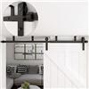 WOLFBIRD 15FT/457CM Binario per Porta Scorrevole Accessori Collegabile al soffitto kit ferramenta con staffa a L Ferramenta per porte scorrevoli stile di montaggio superiore - Forma J