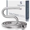 SANTRAS® Flessibile doccia in metallo PREMIUM 0,80 m con risparmio d'acqua in cromo - Flessibile doccia particolarmente flessibile con FLOW LIMITER in look acciaio inox