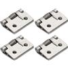 QUARKZMAN 4 Pezzi Cerniere A Molla Lunghezza 1 Acciaio Inossidabile Cerniere Autochiudenti Per Porte Piccole Per Ante Di Mobile Box Hardware Fai Da Te Argento