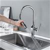 LakeBayMZC Rubinetto da Cucina a 3 vie,Con indicatore di temperatura a LED,Miscelatore 3 in 1 per filtro dell'acqua,Girevole a 360°,Cromato