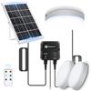 Aigostar Plafoniera LED Solare Esterno Interni con Telecomando, Scatola di accumulo di energia, 70W, IP65 Impermeabile, Regolabile 6500K, Cavo 8M, Interruttore a Cordino, 2 pcs