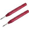 M METERXITY 2-Pack Punzone Automatico, 133mm Acciaio Ad Alta Velocità Punzone A Molla Per Piastre Di Acciaio/Tavole Di Legno/Vetro, Punzone Regolabile Per Frangivetro [Rosso]