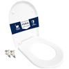 HYDRO HOME Copriwater compatibile con Pozzi Ginori Ydra, Tavoletta WC termoindurente antibatterica, Sedile WC con cerniere fissaggio dall'alto, Chiusura classica, Montaggio rapido, Bianco