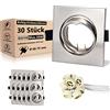 Allesgute 30er Telaio Per Faretti Da Incasso GU10 Set Di Apparecchi Angolari Girevoli Da 230V Telaio Incasso In Acciaio Inox