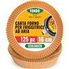 Baker's Signature Carta Forno per Friggitrice ad Aria 125 Fogli, Rotonda 16cm, Monouso