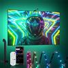 MIWATT Retroilluminazione LED TV con sensore AR, striscia luminosa RGB da 3,8 m, per PC e monitor da 43-60 pollici, luci Smart TV Behind That Sync con schermo, compatibile con App Music Sync, per sala