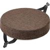 Generico Cuscini Sedie Rotondi Memory Foam, Cuscino Sgabello Bar Antiscivolo con Lacci e Fodera Lavabile, Coprisedia Tondo per Cucina Sala da Pranzo Bistrot, Misure 30-50cm(Caffè scuro,40x40x3cm)
