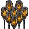 WinGluge 8 Pezzi Lampade Solari da Giardino, Fiamma Luci IP65 Impermeabile, 12 LED Torcia Solare, Luci Solari Esterno con Effetto Fiamma Tremolante Realistico, per Vialetto, Prato
