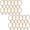 SENRISE 24 anelli per tende, anelli interni per aste in ferro da 32 mm, resistenti alla ruggine, accessori per tende da appendere per aste da doccia (oro rosa)